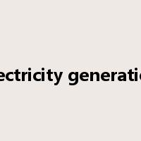 electricity generation是什么意思