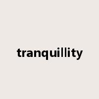 tranquillity是什么意思