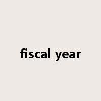 fiscal year是什么意思