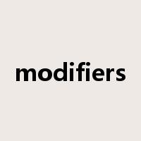 modifiers是什么意思