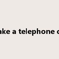 make a telephone call是什么意思