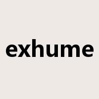 exhume是什么意思