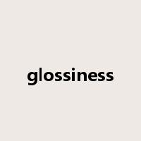 glossiness是什么意思
