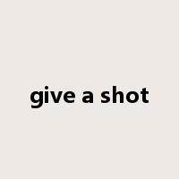 give a shot是什么意思