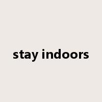 stay indoors是什么意思