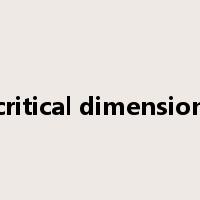 critical dimension是什么意思
