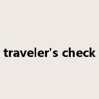 traveler's check是什么意思