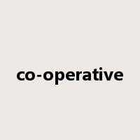 co-operative是什么意思