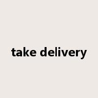 take delivery是什么意思