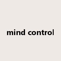 mind control是什么意思