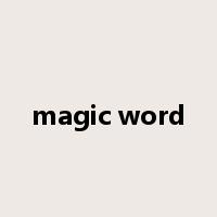 magic word是什么意思