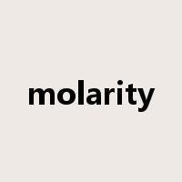 molarity是什么意思
