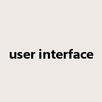user interface是什么意思