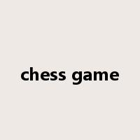 chess game是什么意思