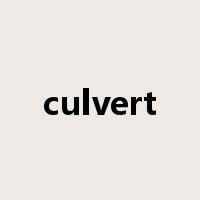 culvert是什么意思