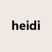 heidi是什么意思