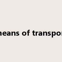 means of transport是什么意思