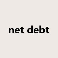 net debt是什么意思