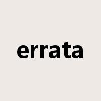 errata是什么意思