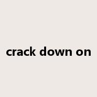 crack down on是什么意思