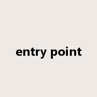 entry point是什么意思