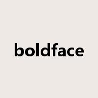 boldface是什么意思