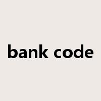 bank code是什么意思