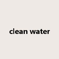 clean water是什么意思