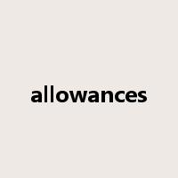 allowances是什么意思