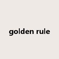 golden rule是什么意思