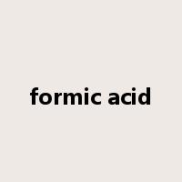 formic acid是什么意思