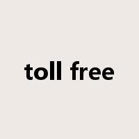 toll free是什么意思