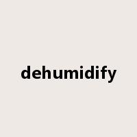 dehumidify是什么意思