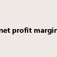 net profit margin是什么意思