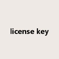 license key是什么意思