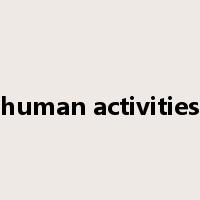 human activities是什么意思