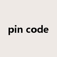 pin code是什么意思
