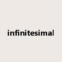 infinitesimal是什么意思