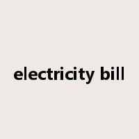 electricity bill是什么意思