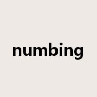 numbing是什么意思