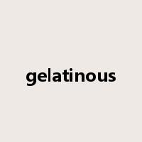 gelatinous是什么意思