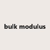 bulk modulus是什么意思