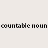 countable noun是什么意思
