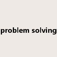 problem solving是什么意思