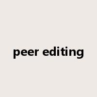 peer editing是什么意思