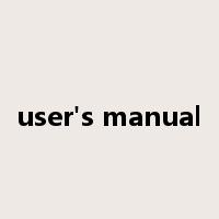 user's manual是什么意思