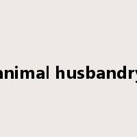 animal husbandry是什么意思