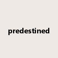 predestined是什么意思