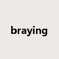 braying是什么意思