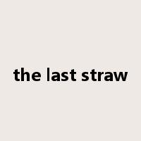 the last straw是什么意思